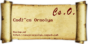Csúcs Orsolya névjegykártya