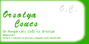 orsolya csucs business card